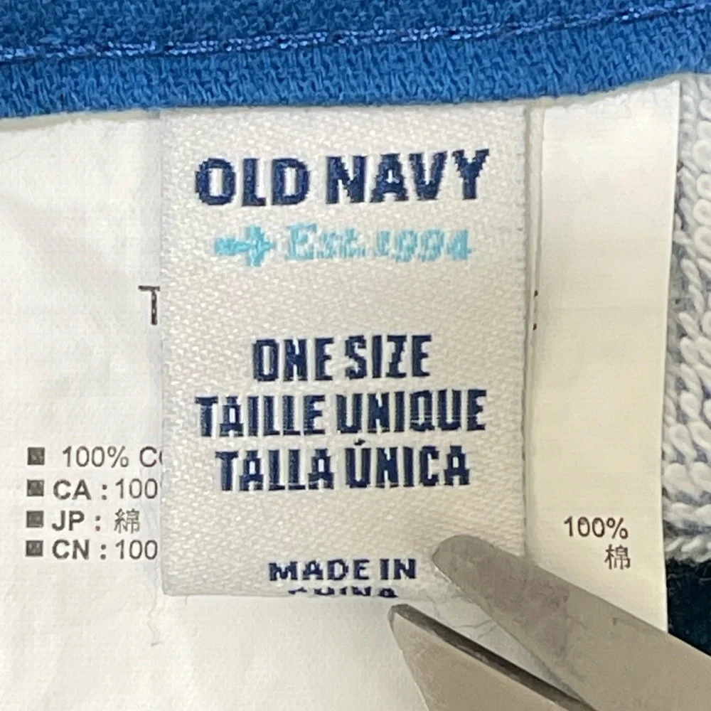Old Navy Printed Logo Terry 28” X 58” Beach Towe